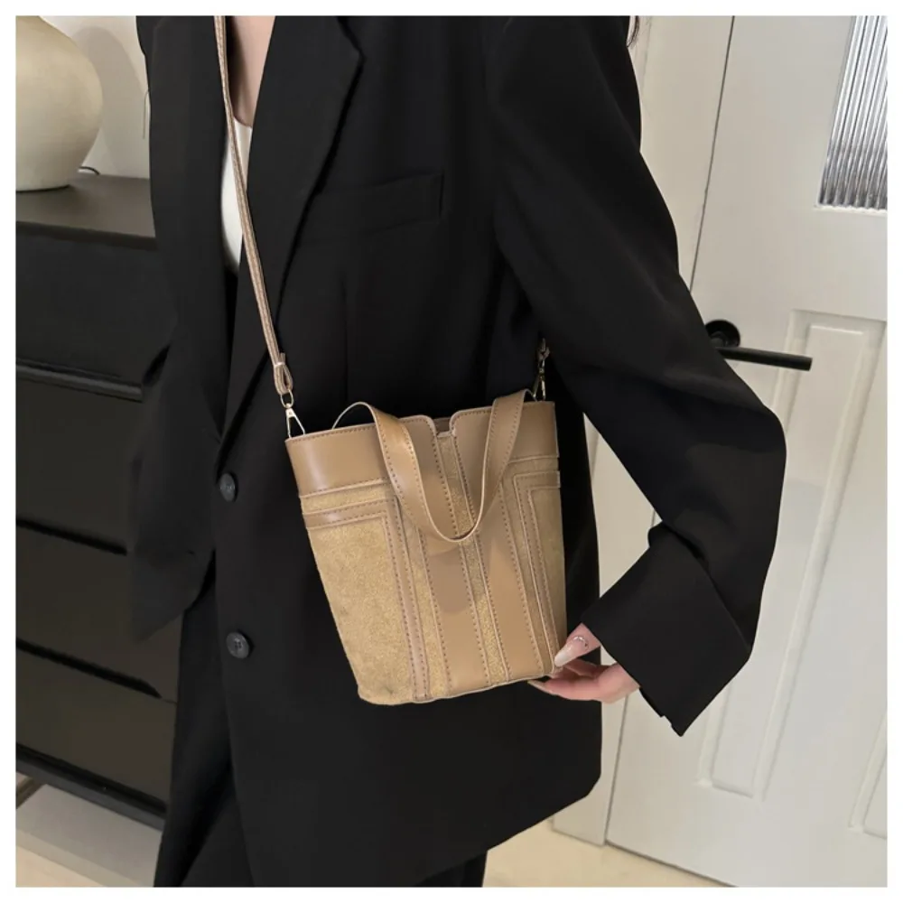 Crossbody Bags For Women Messenger Bags Handbags For Womens Women\'s Retro Contrast Handbag Shoulder Bag Bucket Bag Tote Bag