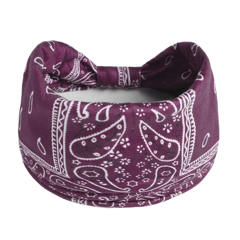 Wide Printed Bandanas Hairbands Boho Knot Turbans Yoga Elastic Head Wrap Women Headband Headwear Fashion Hair Band Accessories