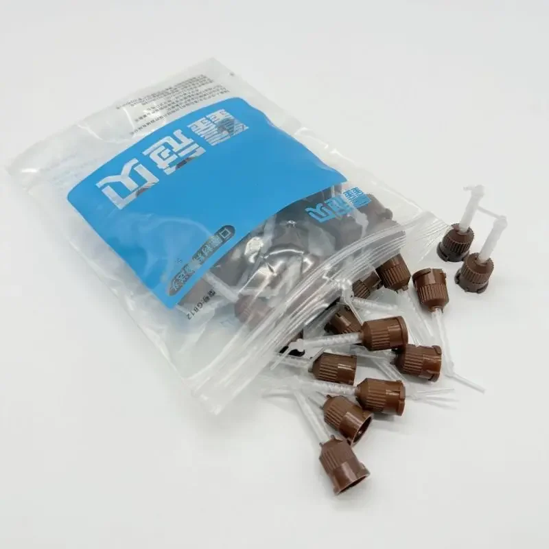 SS 100Pcs Disposable Double Curing Resin Mixed Head Crown Core Delivery Head, Binder Connector. Best Tool