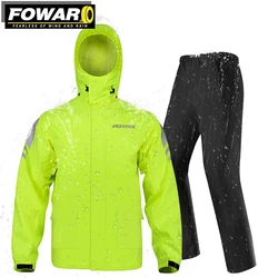 Traje impermeable para motocicleta, chaqueta de prevención de tormenta esencial, pantalones para acampar, senderismo, pesca, motociclista, al aire libre