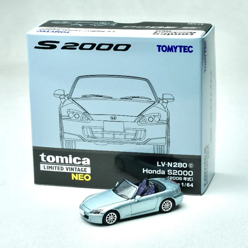 حقيقي في المخزون TAKARA TOMY TOMYTEC TLV 1/64 N280 HONDA S2000 سبيكة موتور مركبة دييكاست نماذج ألعاب السيارات جمع الصبي الهدايا #5