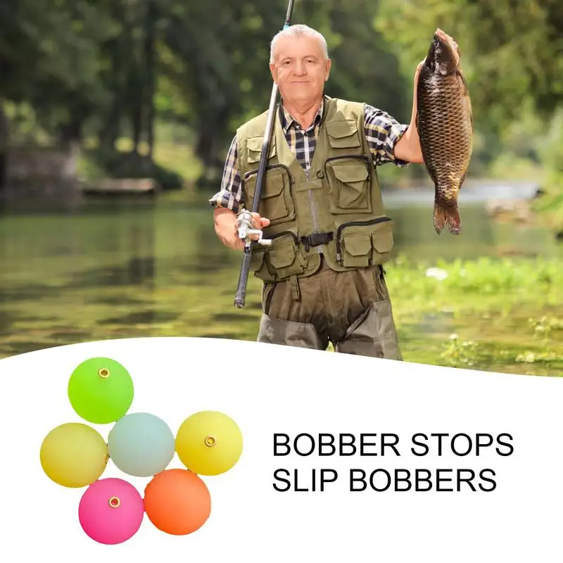 Fishing Bobbers Slip Bobbers Buoyancy Ball Light Up Float Slip Fishing Rig Fishing Bobber Easy-to-See Secure Bobber Stops Drift