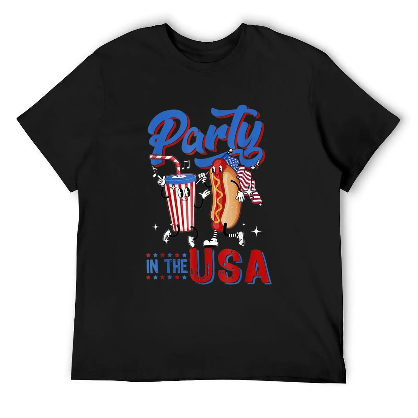 4Th Of July Food Party In The Usa Hot Dog Lover T-Shirt tops graphics mens graphic t-shirts hip hop