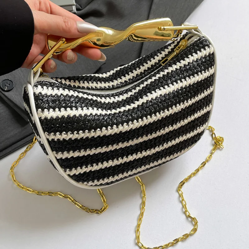 Gold Handle Brand Handwoven Ha - Women Bags High End Brands ulasan dan harga