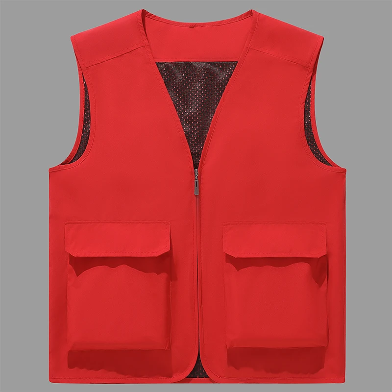 

2025 Spring New Men's Casual Outdoor Vest Multiple kets V-Ne Photoaphy Fiing Leisure Faion Polyester Fiber