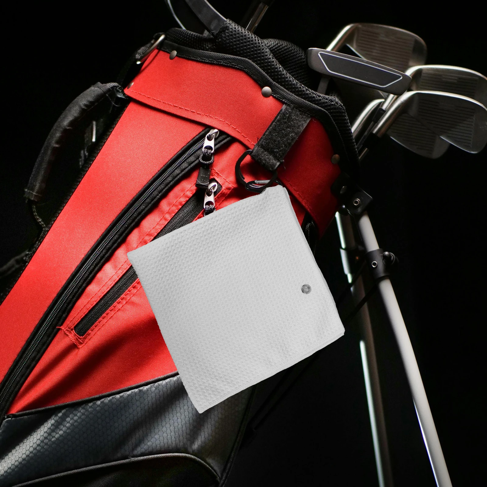 

Golf Towel Cleaning Towel Portable Golfs Balls Cleaner White 40x40cm Buckle Microfiber Accessory Breathable Dry Tool