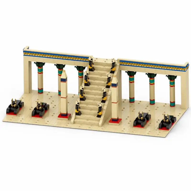 NEW 1105 PCS Egyptian Temple MOC Architecture Model Custom Puzzle Building Design DIY Creative Assembly Educational Toy Blocks