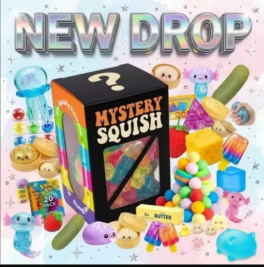 2026  Surprise Box Toys Novelty Stress Relief Assorted Squishy Figures Blind Box Fun Mystery Fidget Stress Relief Surprise
