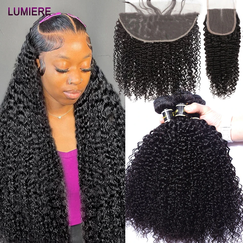 

Афро-кудрявый глубокий пикси вьющийся пучок человеческих волос 3/4 с застежкой спереди HD Прозрачный девственный необработанный двойной уток для наращивания волос