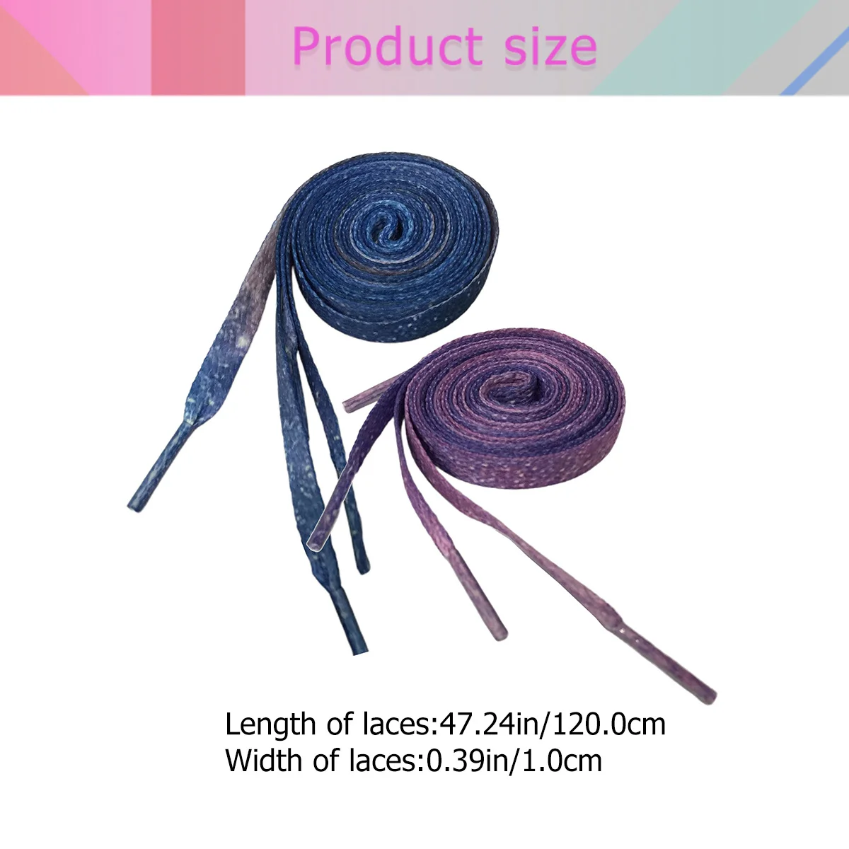 

2 Pairs Sneaker Shoe Laces Polyester Shoelaces Girls Shoes Accessories Printed Strings High Visibility Daily Parties