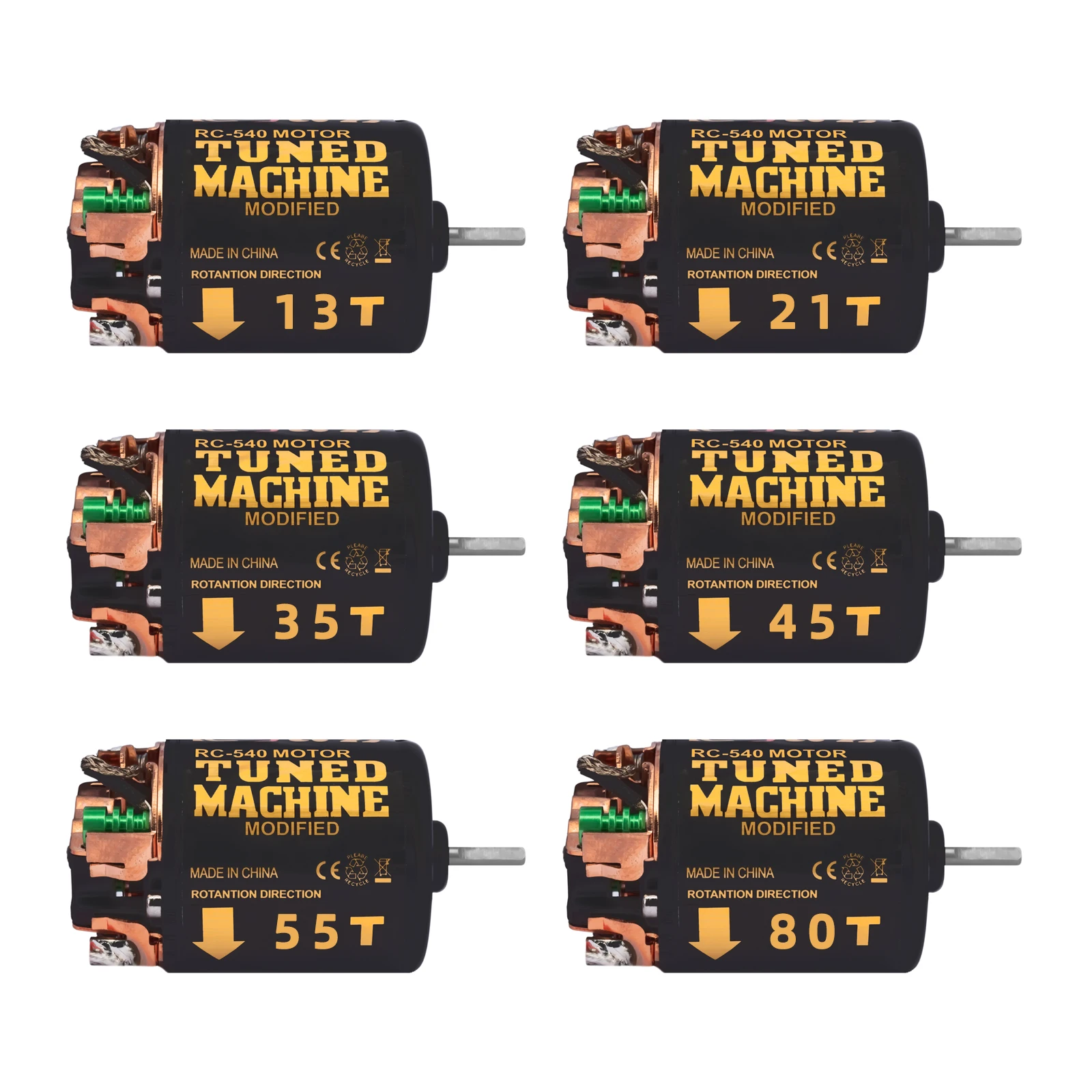 محرك RCXAZ 540 المصقول 13T-80T، مع 320A ESC نحى ESC مقاوم للماء، مناسب لأجزاء ترقية زاحف محور السيارة RC 1/10