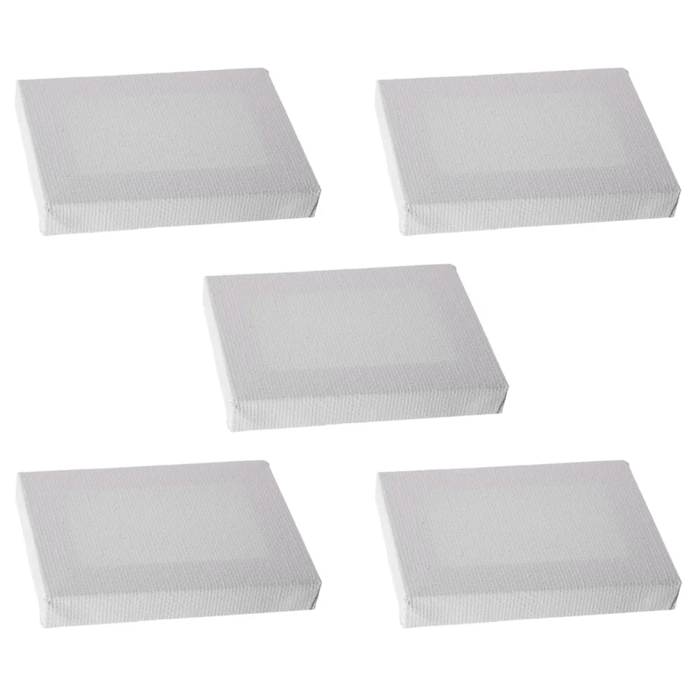 5 Pcs Picture Frame Mini Canvas Painting Tools Boards for White Blank Drawing Frames Oil