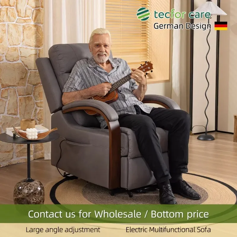 Tecforcare Electric Recliner Sofa for Elderly, Helps Patients Stand Up, Medical Furniture, Senior Leather Living Room Sofa