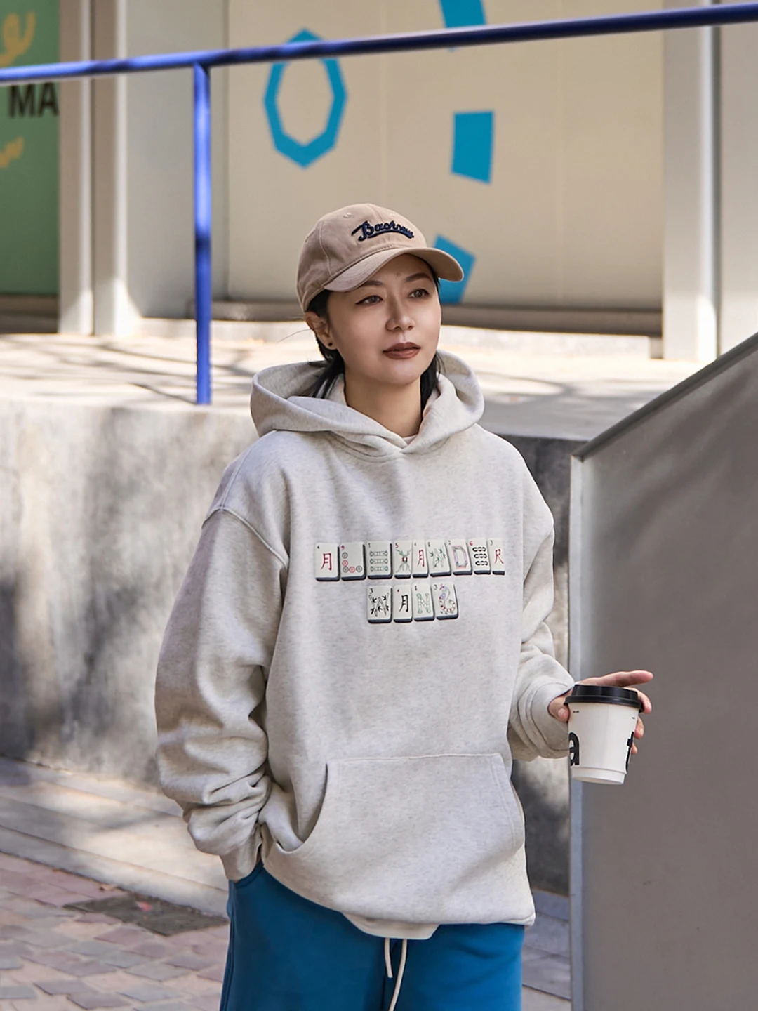 

TOFOD Luy Ha Prince Faion Hoodie Fce Lined Loose Fit Printed Streetwear Sle Long Sve Women's Sweatirt