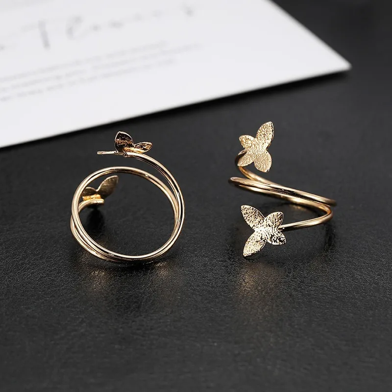 

Fashionable Two-color Butterfly Hollow Creative Ring Women's Geometric Accessories Cute Bracelets