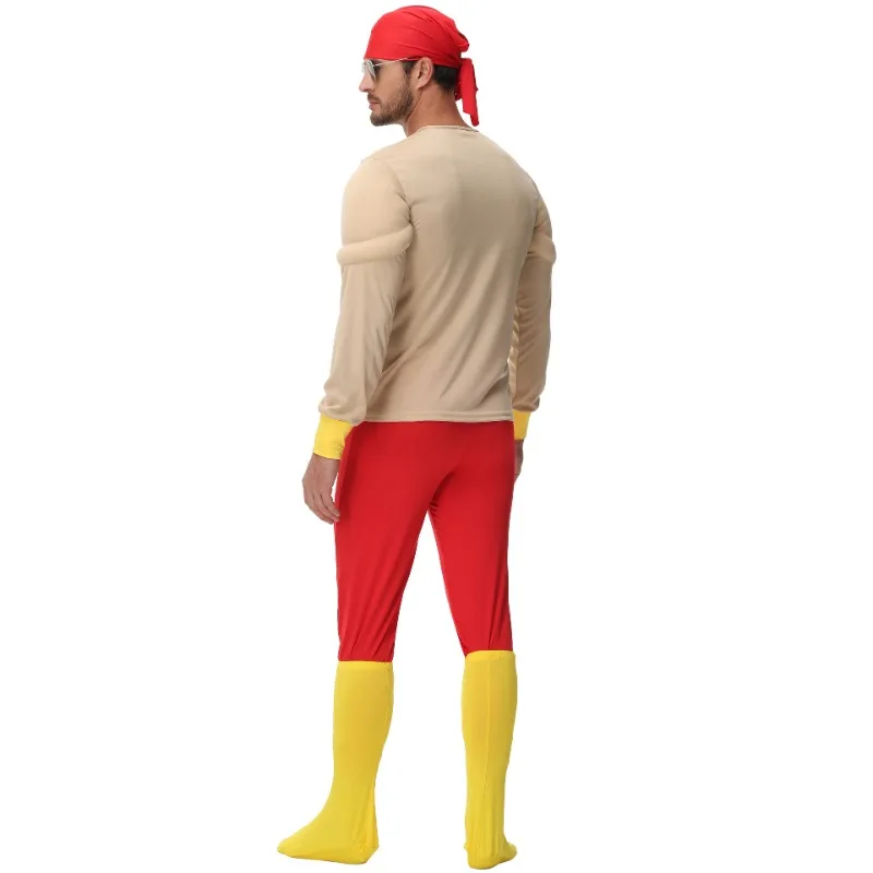 هالوين مضحك العضلات زي الكبار ستة حزمة قميص الرجال العضلات الملابس تأثيري الزي الكوميديا مرحلة الأداء الرجال أعلى