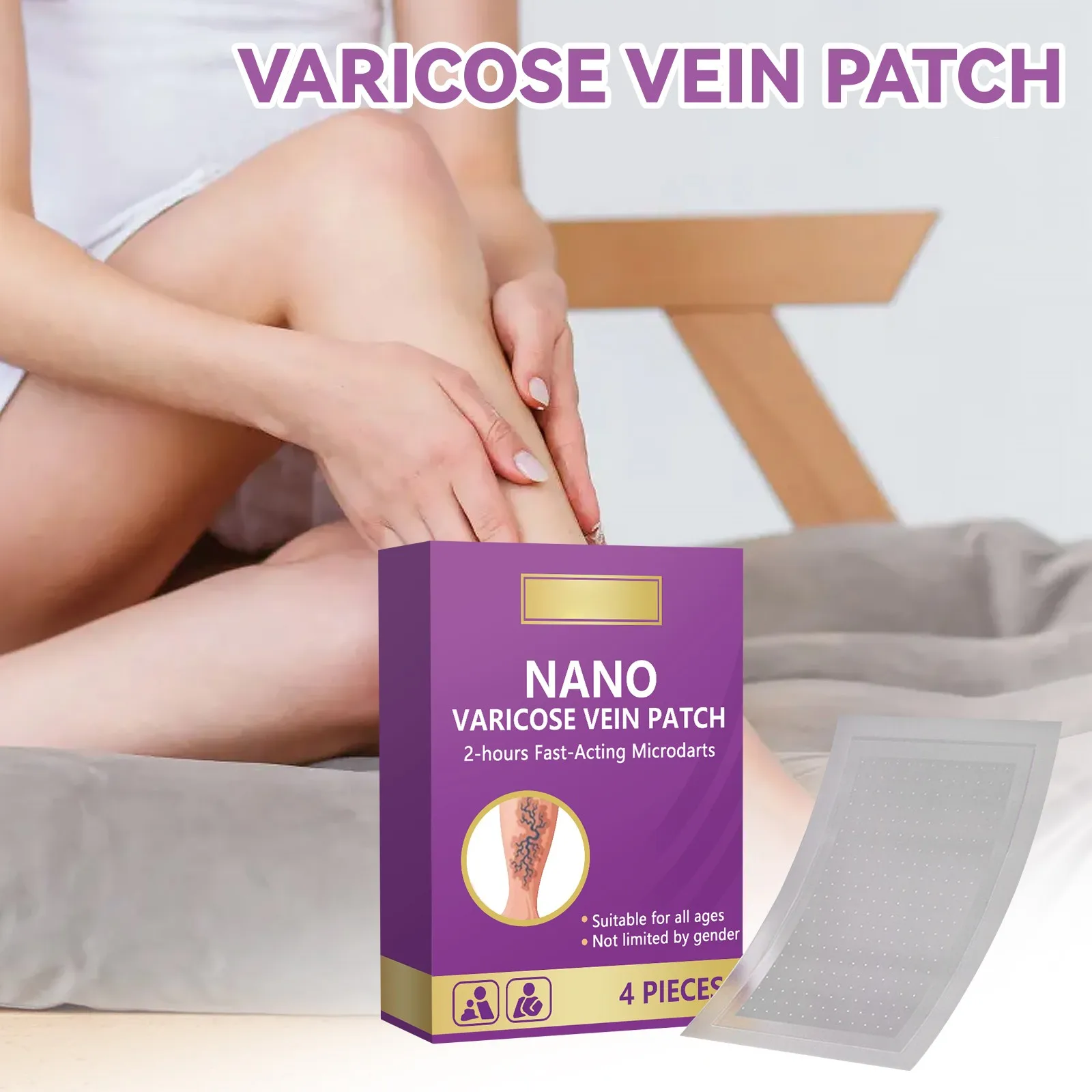 

1pc Nano Varicose Vein Relief Patch Varicose Vein Plaster To Swelling And Pain Suitable For Both Men And Women New Gift 2025