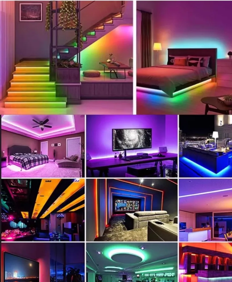 1-5m WS2815 S Shape Bendable Individually Addressable Pixel LED Strip DC12V 60LEDs/m 5050 SMD Dream Color RGB White PCB