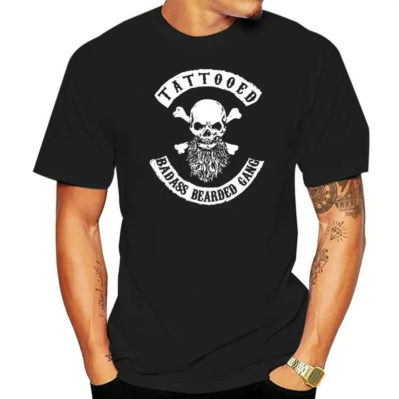 t shirt Fashion men t-shirt bioshick Beard shirt and tattoo shirt beard tee - 1