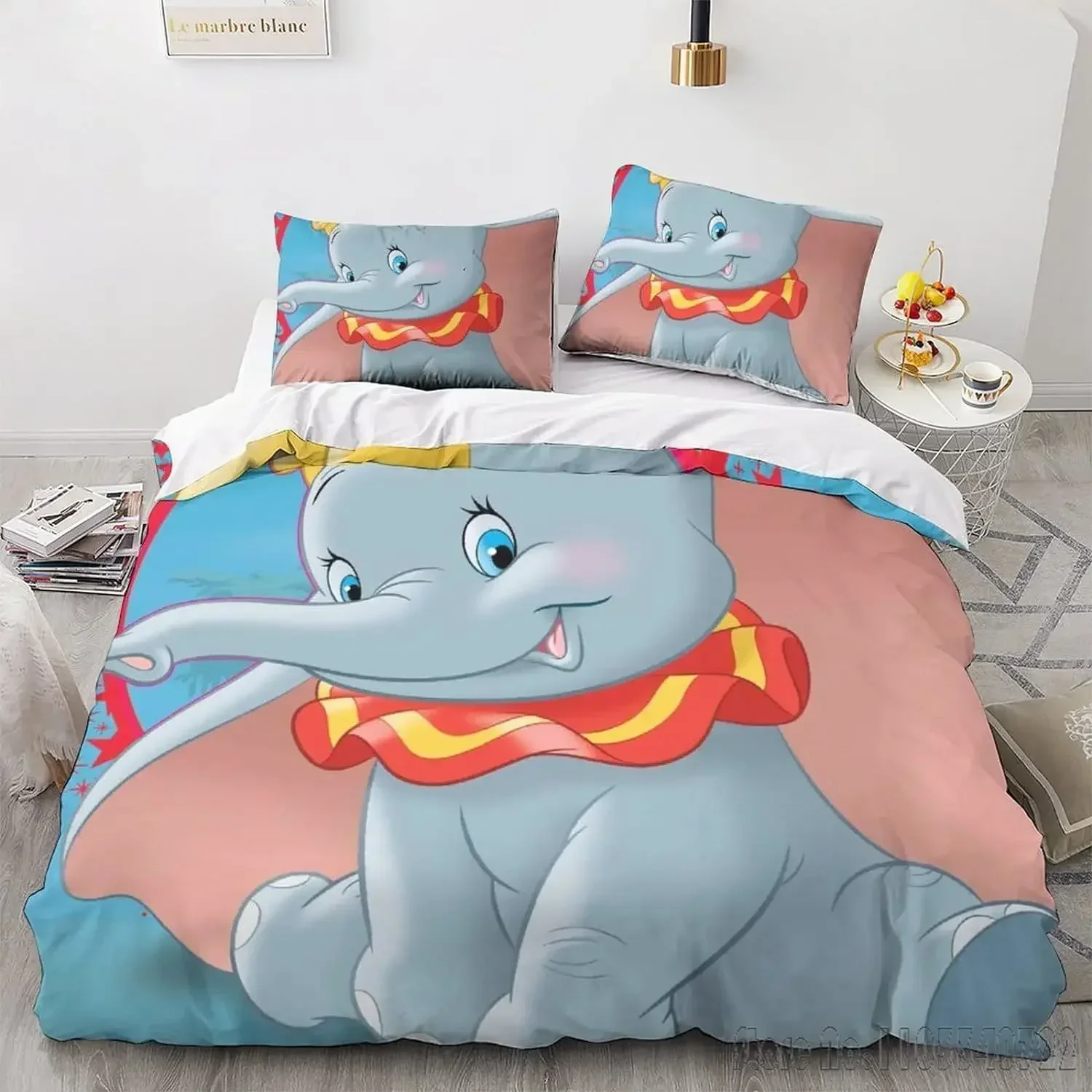 Dumbo elephant Duvet Cover Set HD Comforter Cover for Kids Bedding Sets Bedclothes Bedroom Decor