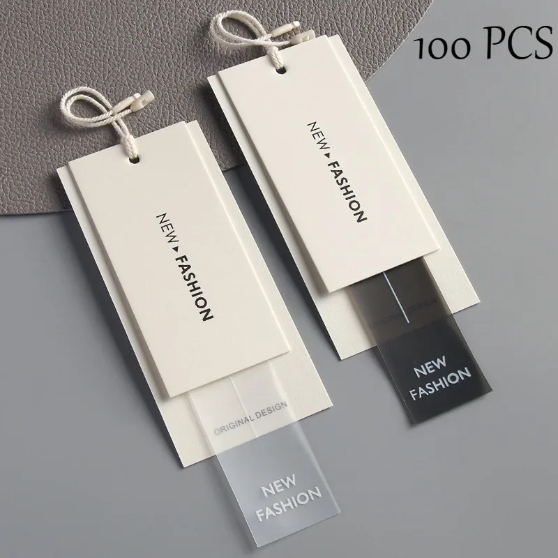 Clothing Brand Hangtags Price Hangtags Black Soft Rubber Logo Fashion Accessories Tags with Cotton Thread for Women's Clothing