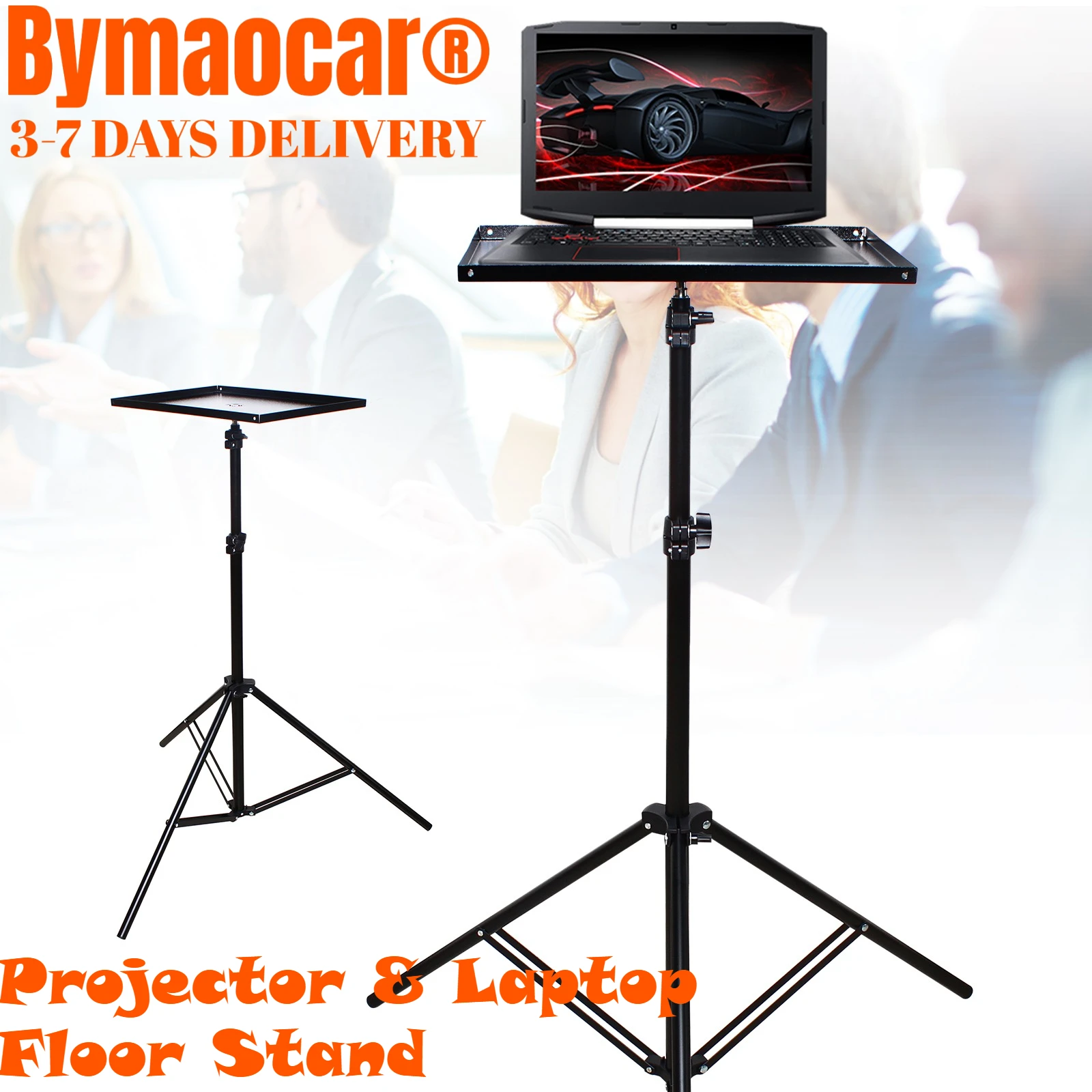 

Projector & Laptop Floor Stand, Tall Tripod 69-190cm Height Adjustable Portable with Plate for Lectern Stage or Studio DJ Disc