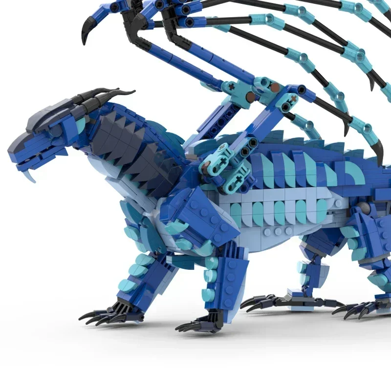 Tijolos de dragão de gelo medieval blocos de dragão construção de castelo moc display exclusivo klockiNavidade