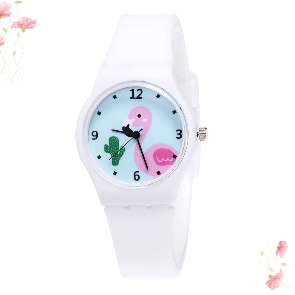 

1 шт., креативные кварцевые детские часы с изображением фламинго, прочный удобный ремешок, прекрасный подарок на день рождения для малышей, очаровательные детские часы