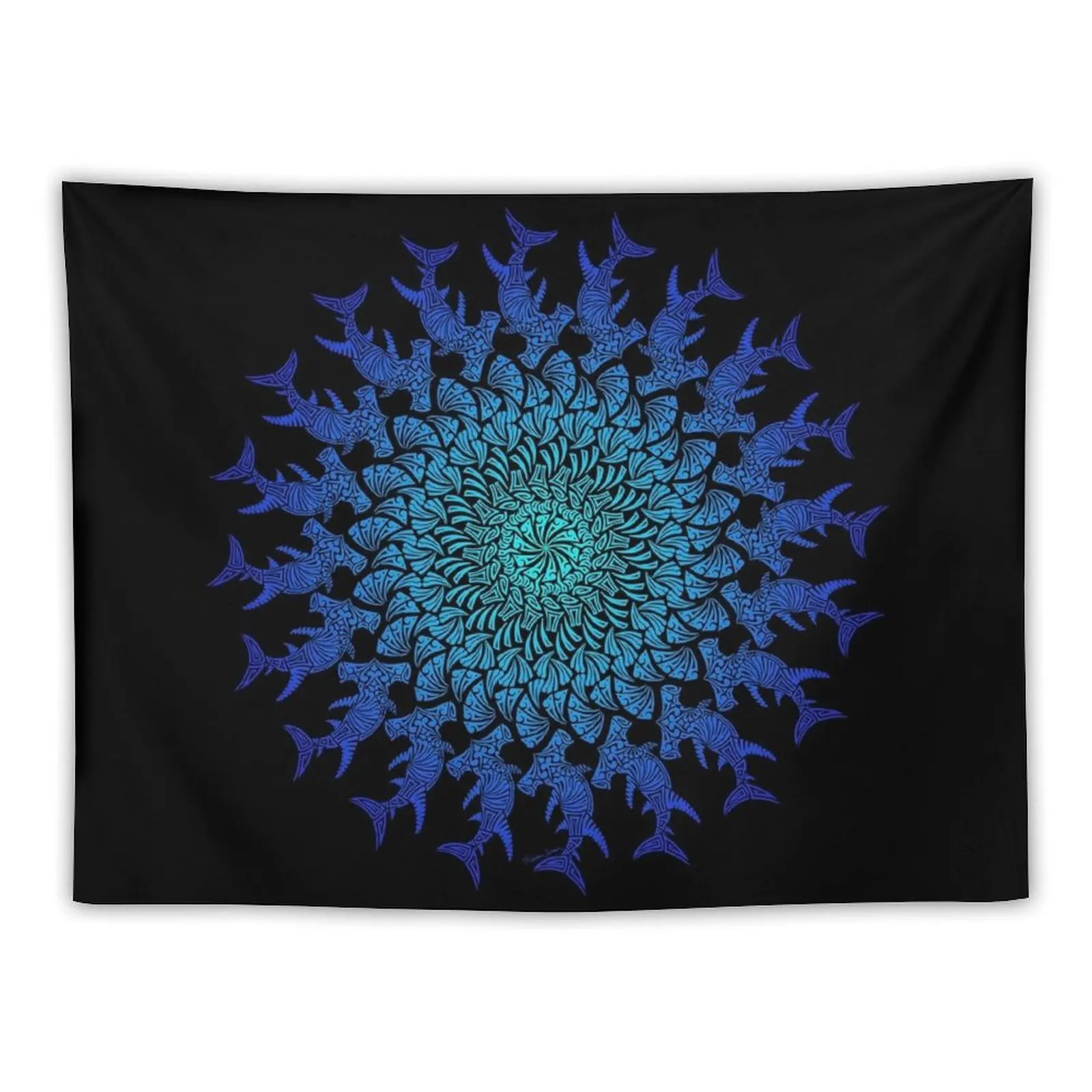 

Tribal Hammerhead Mandala Tapestry Tapete For The Wall Wall Mural Decorative Wall Mural Tapestry