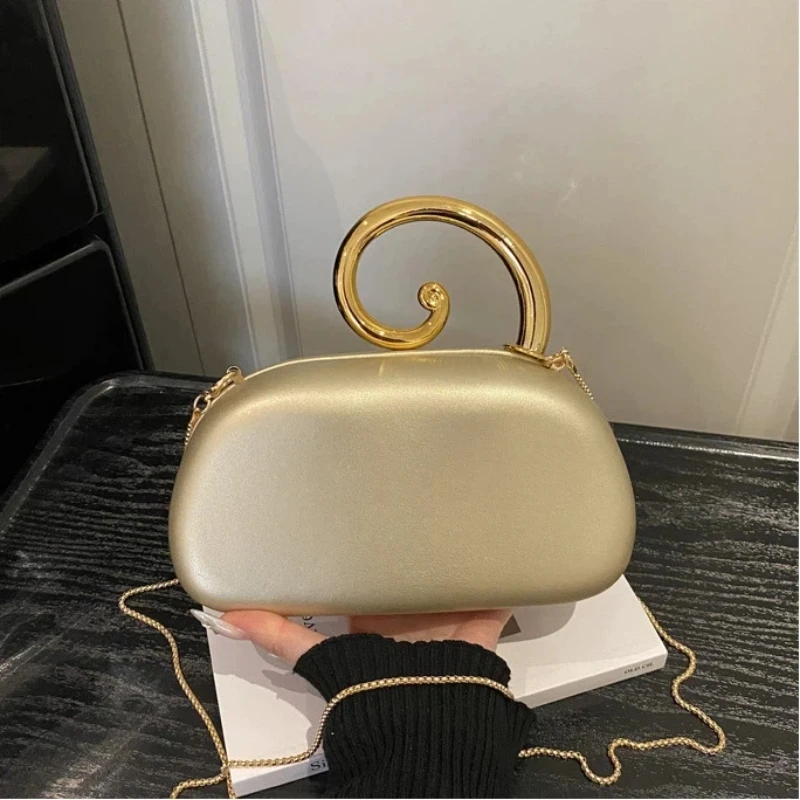 

Luxury Evening Bags for Women 2026 New Hard Small Square Clutch Bag Chain Leather Fashion Party Handbag Vintage Shoulder Bag