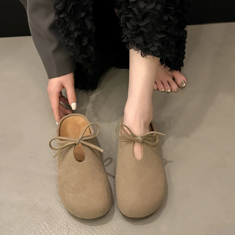 النساء النعال الشقق Slingback البغال أحذية الخريف فساتين راقية امرأة عادية الشرائح أحذية نسائية 2025 الاتجاه الجديد الإناث Zapatos #4