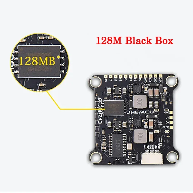 JHEMCU GF30H743 H743 480MHZ Flight Controller ICM-42688-P DUAL Barometer OSD 128M BlackBox Dual BEC 3-6S 30X30mm voor FPV Drones