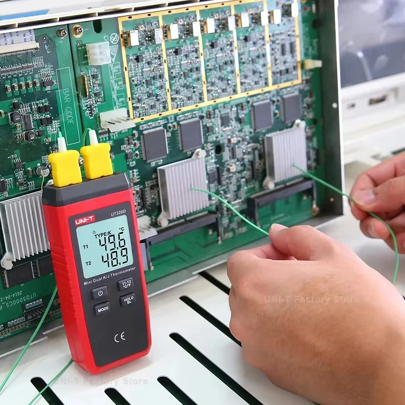 UNI-T UT306A Mini LCD เครื่องวัดอุณหภูมิอินฟราเรด -35 ~ 300C -31 ~ 572F สีแดงเลเซอร์อุณหภูมิ C/F Pyrometer เดิม