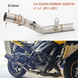 For SUZUKI GSXR600 GSXR750 GSXR 600 750 L1 L2 2011-2021 Escape Link Pipe connect 51mm universal motorcycle exhaust muffler