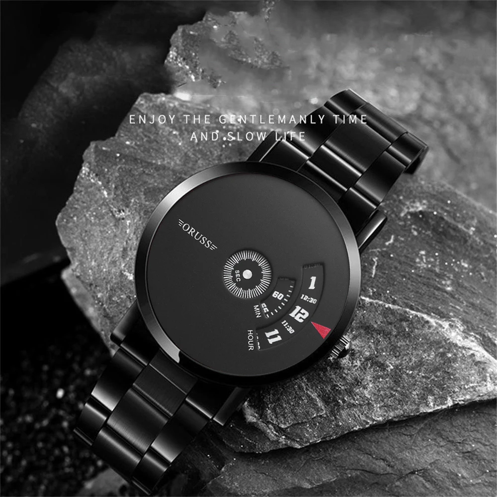 Schwarze Herrenuhr für Jugendliche und Studenten, coole Persönlichkeit, modische, hochwertige Herrenuhren