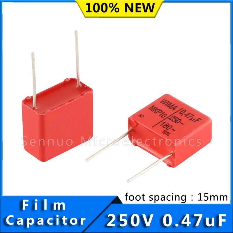 

10pcs New German WIMA Film Capacitor MKP10 250V 0.47UF 250V 474 Pitch 15mm Audio Infinity Capacitor MKP1F034704J00KSSD