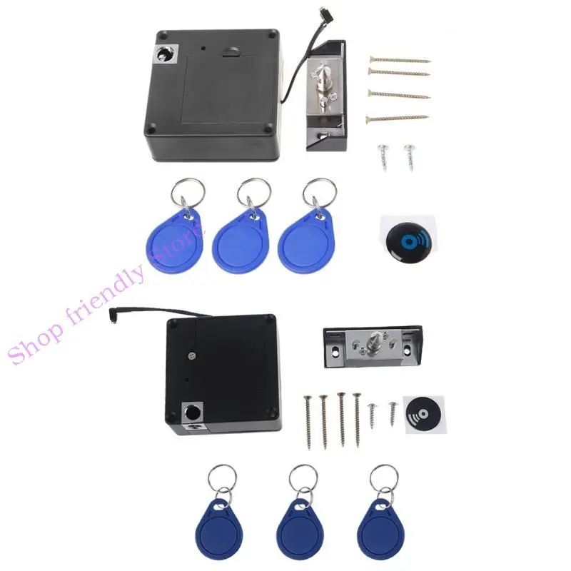 594A Nội các Vô hình điện tử RFID Khóa ẩn khóa cửa ngăn kéo khóa cửa cảm biến L