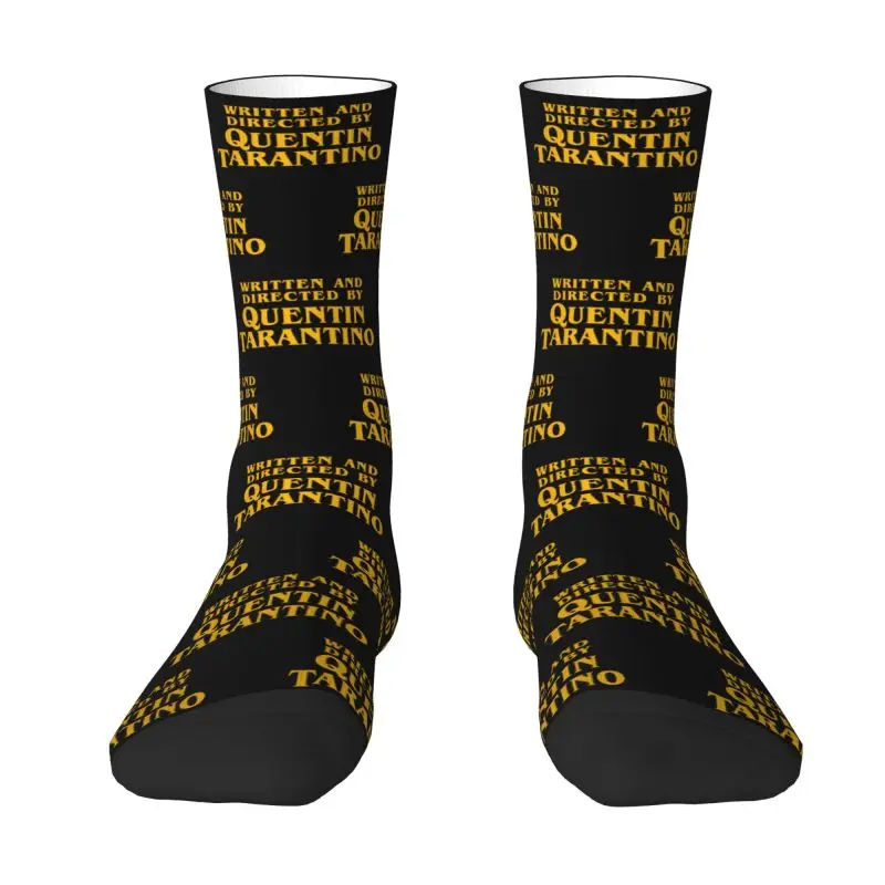 Novelty Mens Quentin Tarantino Dress Socks Unisex Breathbale Warm 3D Printing Pulp Fiction Kill Bill Movie Crew Socks