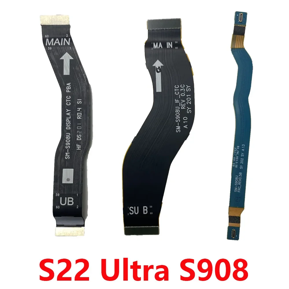 For Samsung Galaxy S22 Ultra S908 S908B S908U S908E S9080 S908N WIFI Signal Antenna LCD Main Cable USB Charging Port Dock