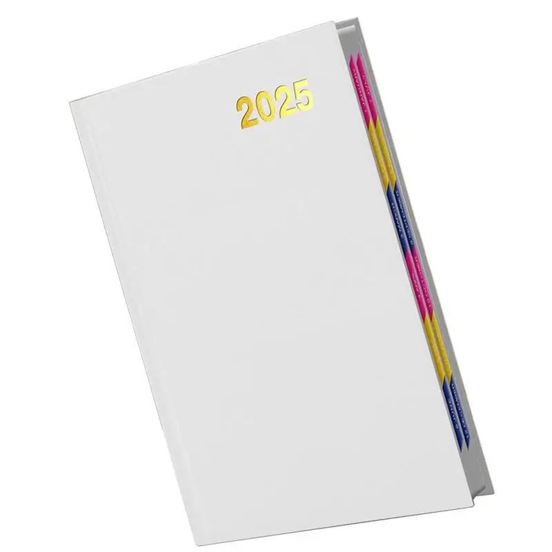 

2025 Notebook | Subject Notebooks | Hardcover Water Resistant Cover Calendar 2025 Portable Notebook Daily Organizers A5 for Work