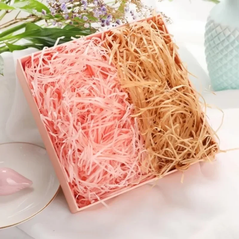 0.5kg/1.5kg Raffia Grass Gift Box Packing Pack Decoration Shredded Paper Filling Material Gift Package with Brushed Paper Scraps