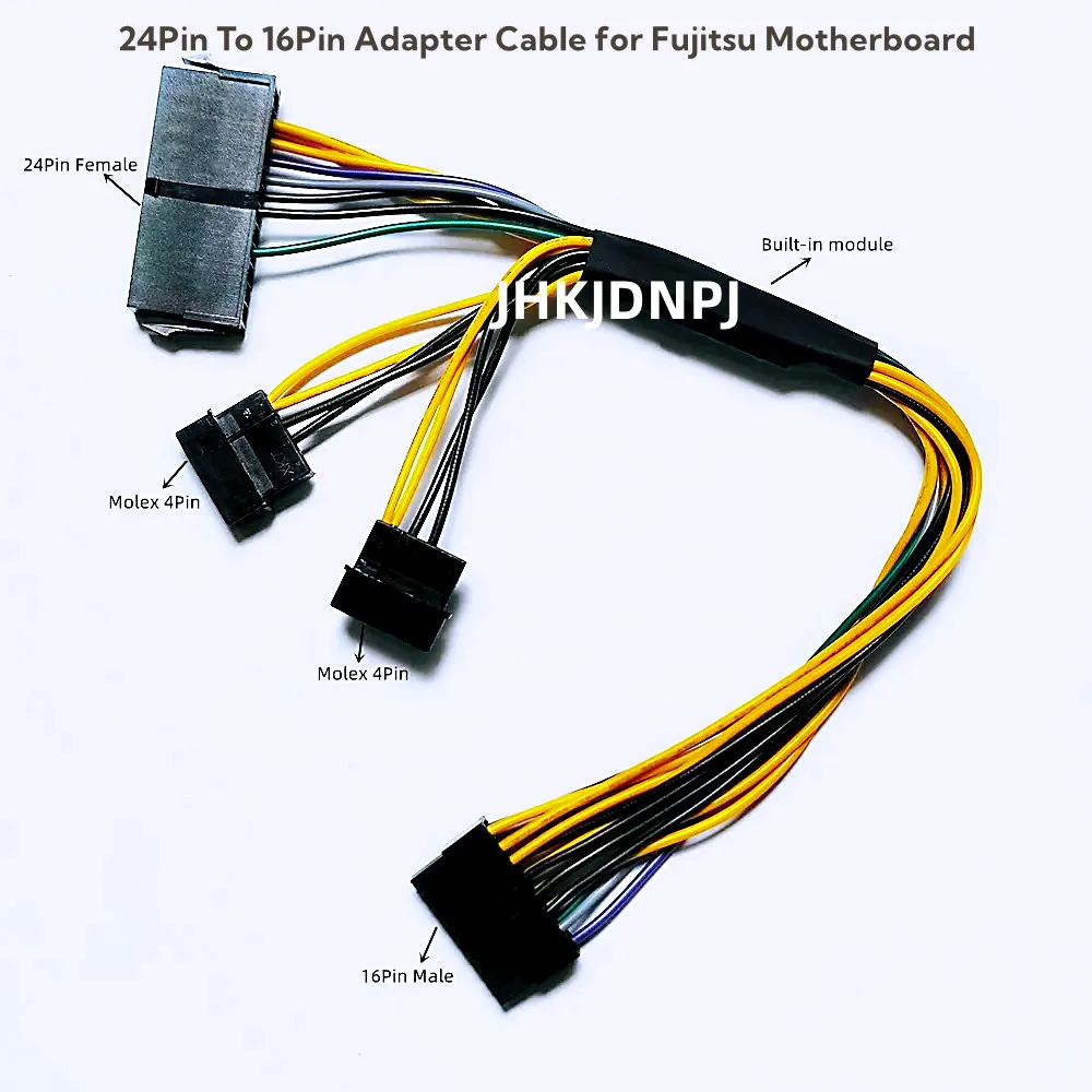 2026 NEW ATX 24Pin 24 pin to M/B 16Pin 16 pin Adapter Cable 18AWG for Fujitsu Matherboard