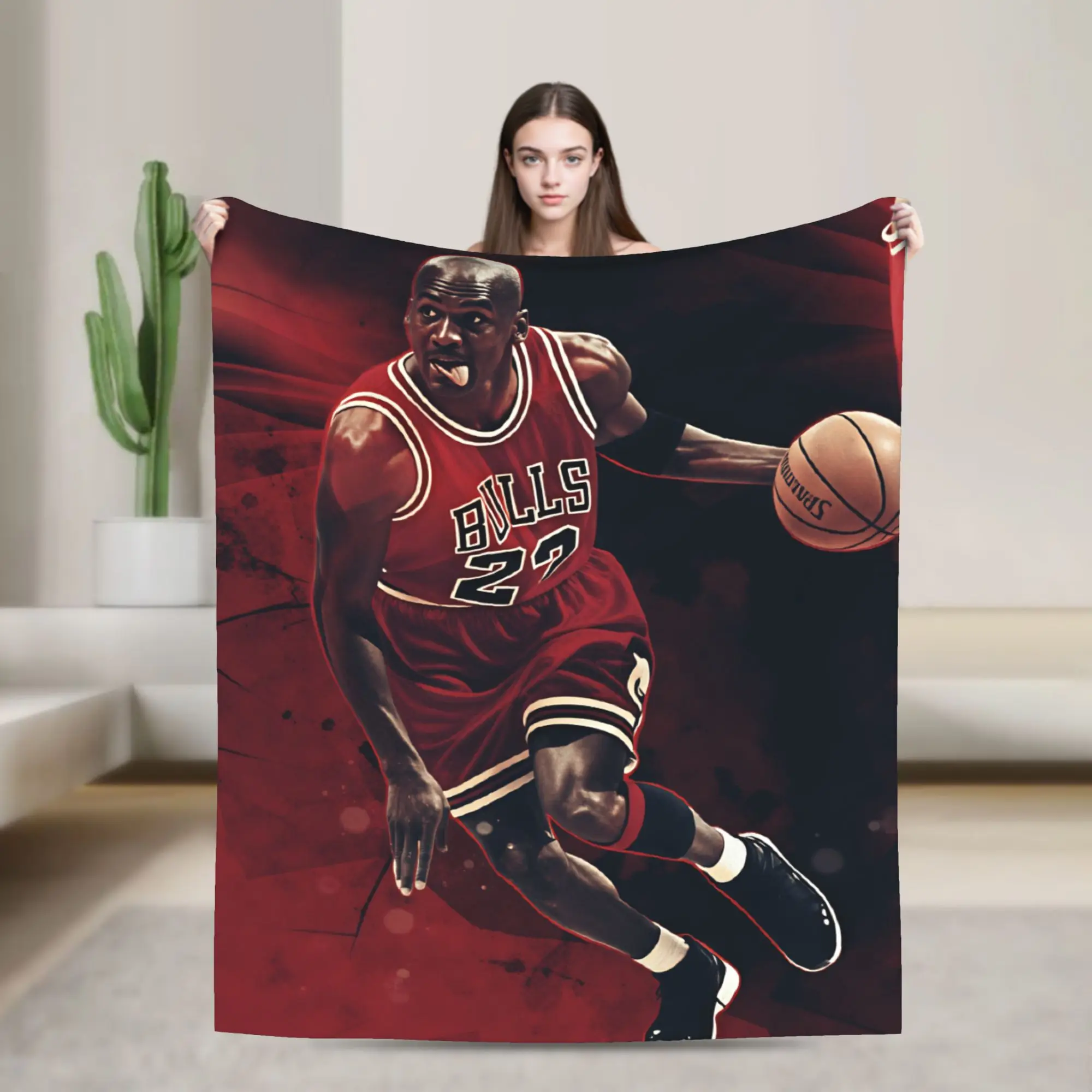 Basketball Michael J-Jordan Blankets Adults Girls  Flannel Throw Blanket For Home Decor Comfortable Quality Bedspread Gift Idea