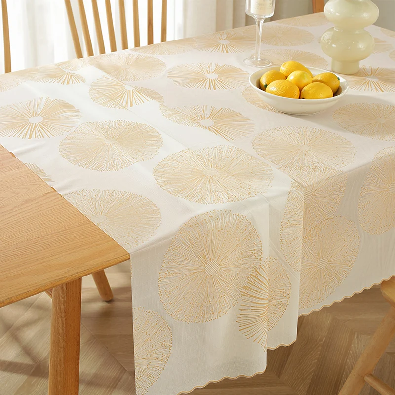

03175 Waterproof, scald-proof, oil-proof, wash-free lace PVC tablecloth