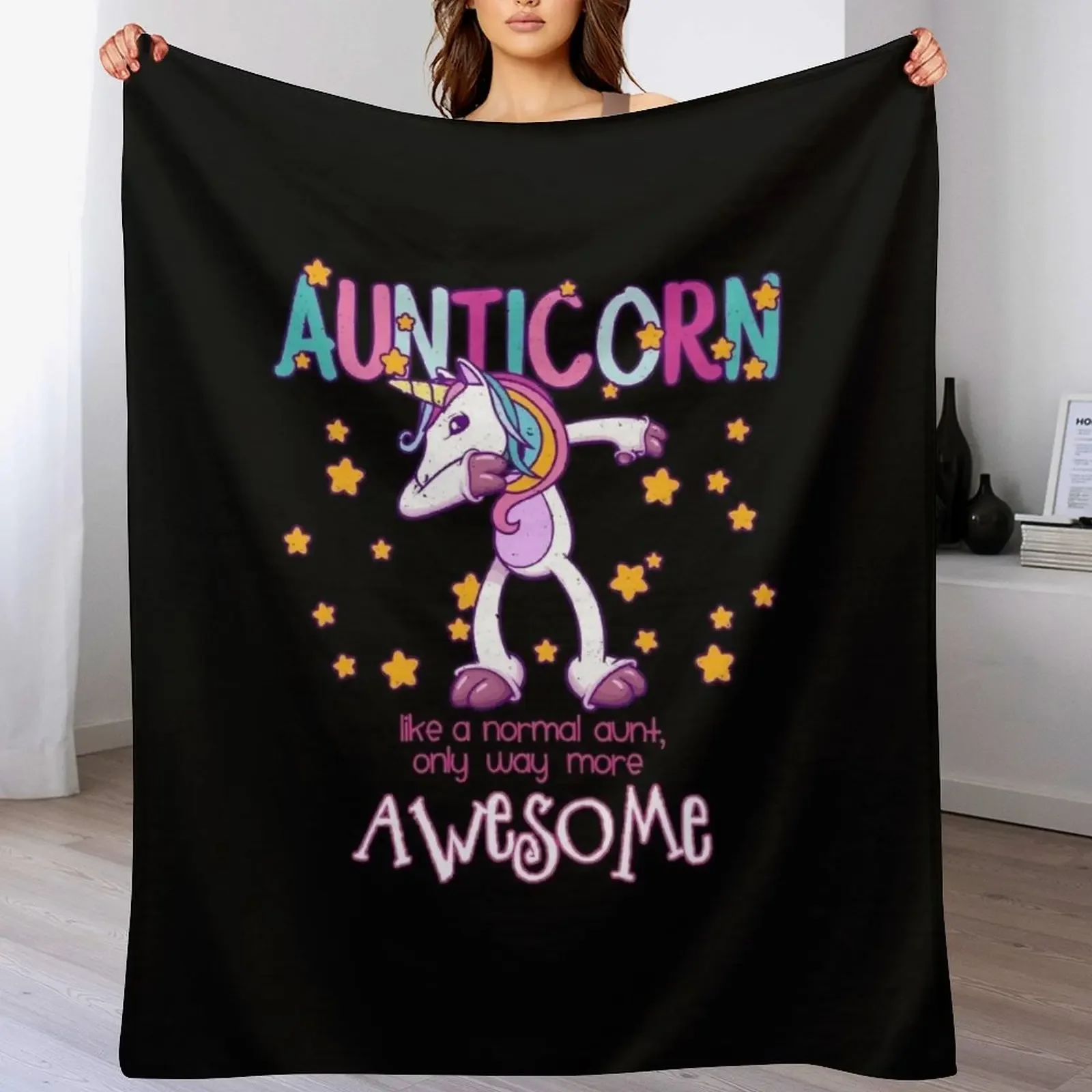

Aunticorn Best Aunt Throw Blanket All Weather Soft Throw Blanket for Sofa