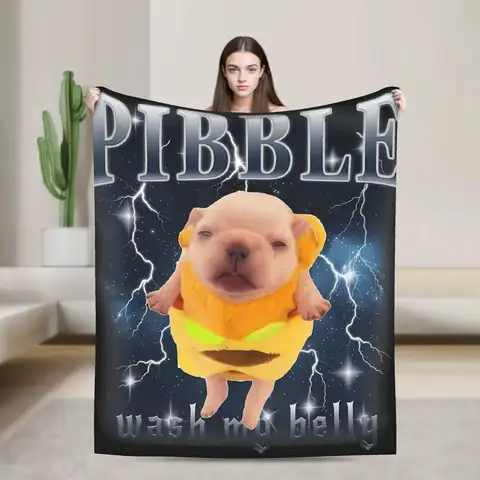 재미있는 나는 피블 강아지 블랭킷입니다. 고품질의 매우 따뜻한 침구 담요 겨울용 어린이 및 성인용 거실 편안한 침대보