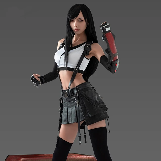 ゲームファイナルファンタジー7リメイクティファ · ロックハートコスプレ衣装女性バトル制服ハロウィンパーティのロールプレイ服フルセット -  AliExpress 200000532