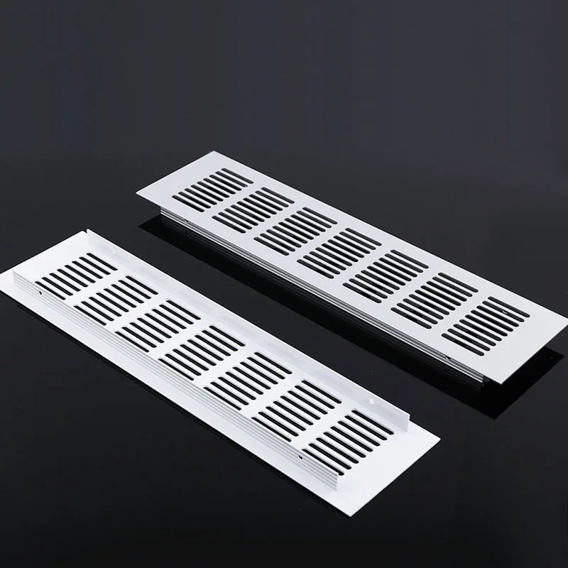 Width 50/60/80/100/150/200mm Ventilation Grills Aluminum Alloy Breathable Mesh Length 100-1000mm Cabinet Air Vent Cover Exhaust