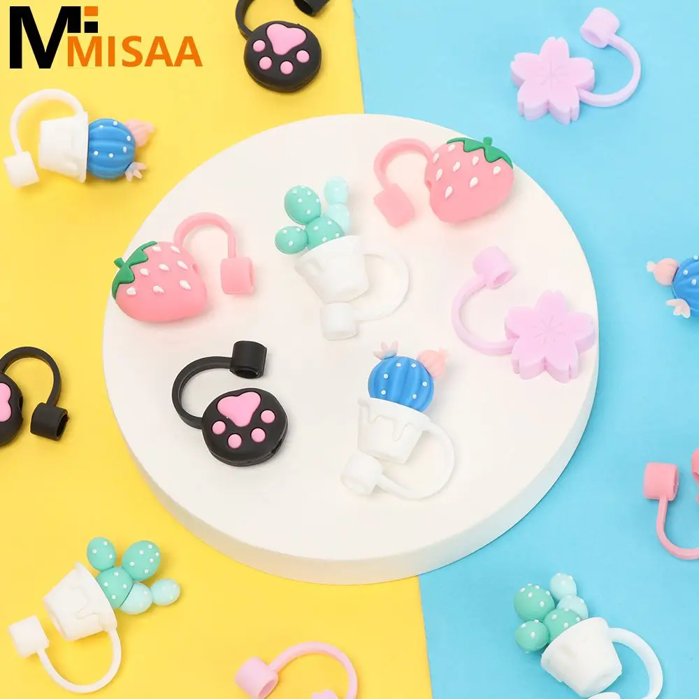 Drinking Dust Durable Splash Proof Convenient Sustainable Fun Eco-friendly Sustainable Silicone Straw Plug Cute Design