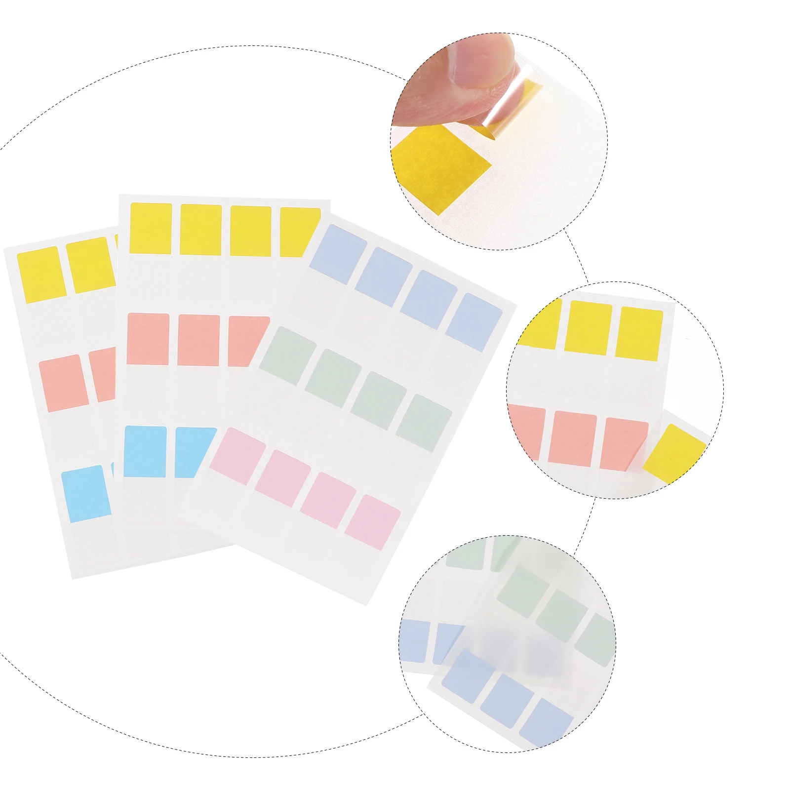 

Colorful Memo Stickers Adorable Index Sticky Labels for Book Students Tabs Note Labels Horizontal Grid Fluorescent Film Perfect